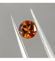 0.2CT Натуральний оранжево-червоний турмалін 3.6мм (круг)