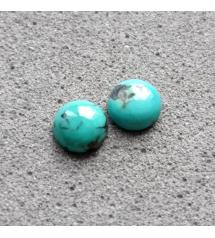 0.37Ct Натуральна Бірюза пара 4мм (не пресована) кабошон 