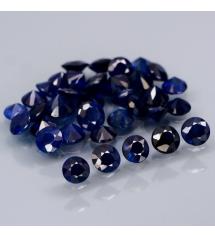 0.095Ct Насыщенный синий кашмирский сапфир 2.65мм круг (цена за 1шт)