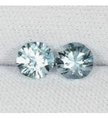 0.25Ct Натуральні блакитні циркони 3.1мм круг (пара)