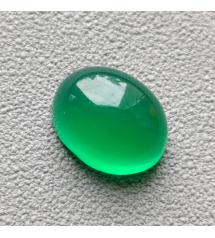3.1Ct Натуральный зелёный Оникс 10.3*8.1мм овал кабошон