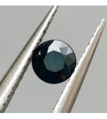 0.48Ct Натуральный тёмно-синий сапфир 4мм круг (Видео)