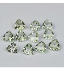 0.7Ct Натуральный зеленый аметист триллион 6мм (цена за 1шт)