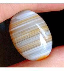 30Ct Натуральний смугастий Ботсванський Агат 28*20мм кабошон