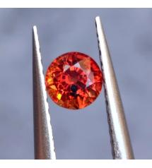 0.55Ct Натуральний помаранчево-червоний Сапфір 4.45мм (круг) 