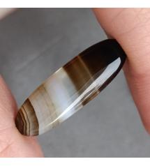 11.2Ct Натуральный полосатый черно-коричневый Агат 29.8*9.6мм