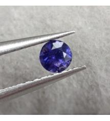 0.2Ct Натуральний фіолетово-синій поліхромний Сапфір 3.4мм (круг) 