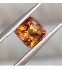 1.0CT Натуральный оранжевый турмалин 5.2мм (кушон) Видео
