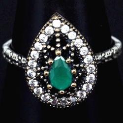 СЕРЕБРЯНОЕ КОЛЬЦО В ТУРЕЦКОМ СТИЛЕ 18.5р