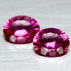 2.75Ct Натуральный розовый топаз (пара) 6*8мм овал