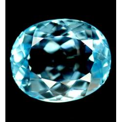 4.15Ct Натуральный Sky Blue топаз овал 10*9мм