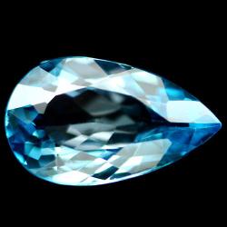 6.19Ct Натуральный Sky Blue топаз 15*10мм груша