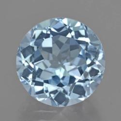 2.13Ct Натуральный Sky Blue топаз 8мм (круг)