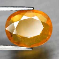 3.18Ct натуральний Жовто-оранжевий сапфір 11.1*8.9мм (овал)