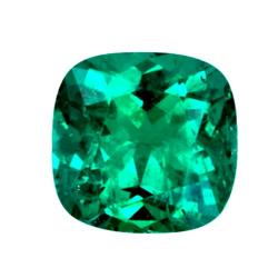 0.41Ct Чистий Колумбійський Смарагд No Oil 4.5мм квадрат кушон (АAА++) Сертифікат