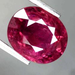 2.2CT Малиново-красный турмалин рубеллит 9.1*7.6мм (овал)