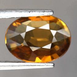 1.14CT Натуральный оранжевый турмалин (дравит) 8.4*6.1мм (овал) 