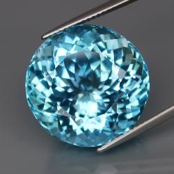 2.4Ct Натуральний блакитний топаз 8мм круг (ціна за 1шт)