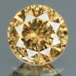 0.29Ct Натуральный желтый бриллиант 4.1мм с Сертификатом IGR (Fancy Brown)