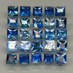 0.18Ct Негретый синий сапфир квадрат 2.7мм (цена за 1 шт)