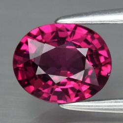 1.81Ct Необроблений родоліт гранат 8.2*6.3мм (овал) Відео