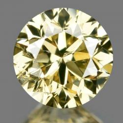 0.19Ct Натуральный серо-желтый бриллиант 3.6мм с Сертификатом IGR 