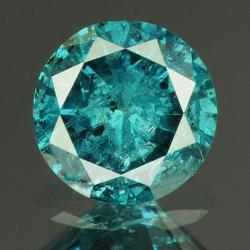 0.28Ct Натуральний блакитний діамант 4.2мм з Сертифікатом IGR (Vivid Royal Blue) 