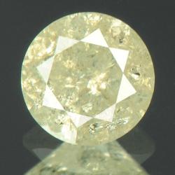 0.46Ct Натуральний платиново-жовтий діамант 4.7мм з Сертифікатом IGR 