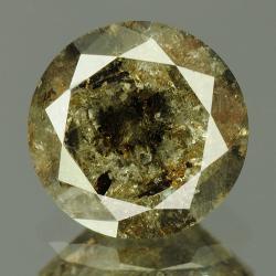 1.13Ct Натуральний сіро-коричневий діамант 6.7мм з Сертифікатом IGR (Dark Grey) 