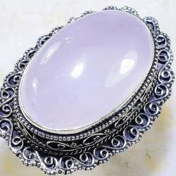 Срібний перстень з рожевим кварцом 20р