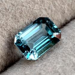 1.3Ct Натуральний London blue топаз 7*5мм смарагдова огранка 