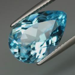 6.96Ct Натуральний Sky blue Топаз груша 15*10мм