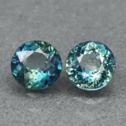 0.91Ct Пара Натуральних поліхромних сапфірів 4.5мм (Відео) сертифікат 