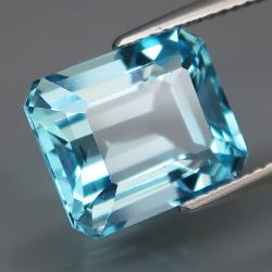 8.1Ct Крупный Sky blue Топаз октагон 12*10мм (Видео)