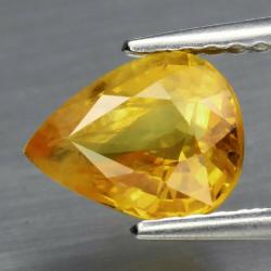 1.38Ct Натуральный Желтый Сонгеа сапфир 7.7*6мм груша Видео