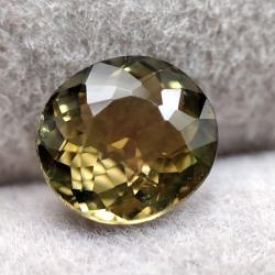 1.0CT Полихромный зелено-коричневый турмалин 6.3*6.1мм Видео