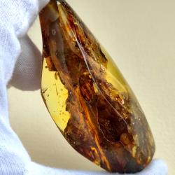 КОЛЛЕКЦИОННЫЙ ЭКЗЕМПЛЯР! 148Ct Натуральный Балтийский Янтарь 75*37мм Видео Сертификат 