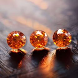 0.34Ct Натуральный спессартин гранат 4мм круг (цена за 1шт)