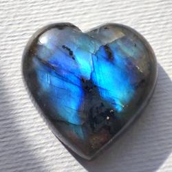 40Ct Натуральний синій лабрадорит 25*25мм серце