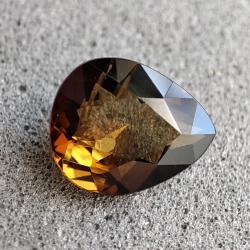 0.8CT Натуральный коричневый турмалин (дравит) 7*5.7мм груша Видео