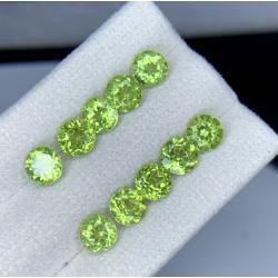 0.35Ct Натуральный хризолит (перидот) 4мм круг - цена за 1шт