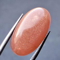 15.8Ct Індійський персиковий місячний камінь (Адуляр) - 25*14мм кабошон