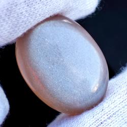 20.4Ct Індійський сірий сріблястий Місячний камінь (Адуляр) - 24*17.7мм кабошон