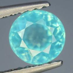 0.71Ct Натуральний Параїба Апатит 5.1мм круг(Відео)