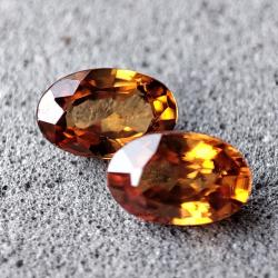 0.79Ct Натуральний імперіал циркон 5*3мм овал (пара)