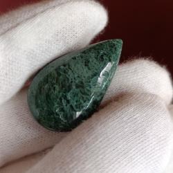 22.2Ct Натуральний моховий агат 28.8*16.6мм кабошон