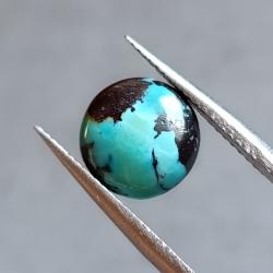 2.65Ct Натуральная Бирюза 10мм круг кабошон (не прессованная) 