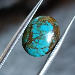 5.3Ct Натуральна Бірюза 13.3*10.5мм (не пресована), овал кабошон 