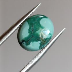 5.23Ct Натуральна Бірюза 12*10мм (не пресована), овал кабошон 