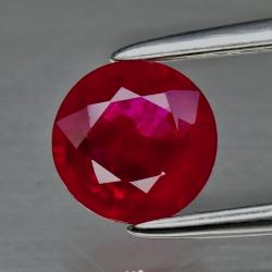 1.1Ct Натуральный Рубин 5мм круг (Сертификат)